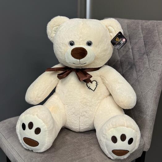 Игрушка Мишка Белый с бантиком