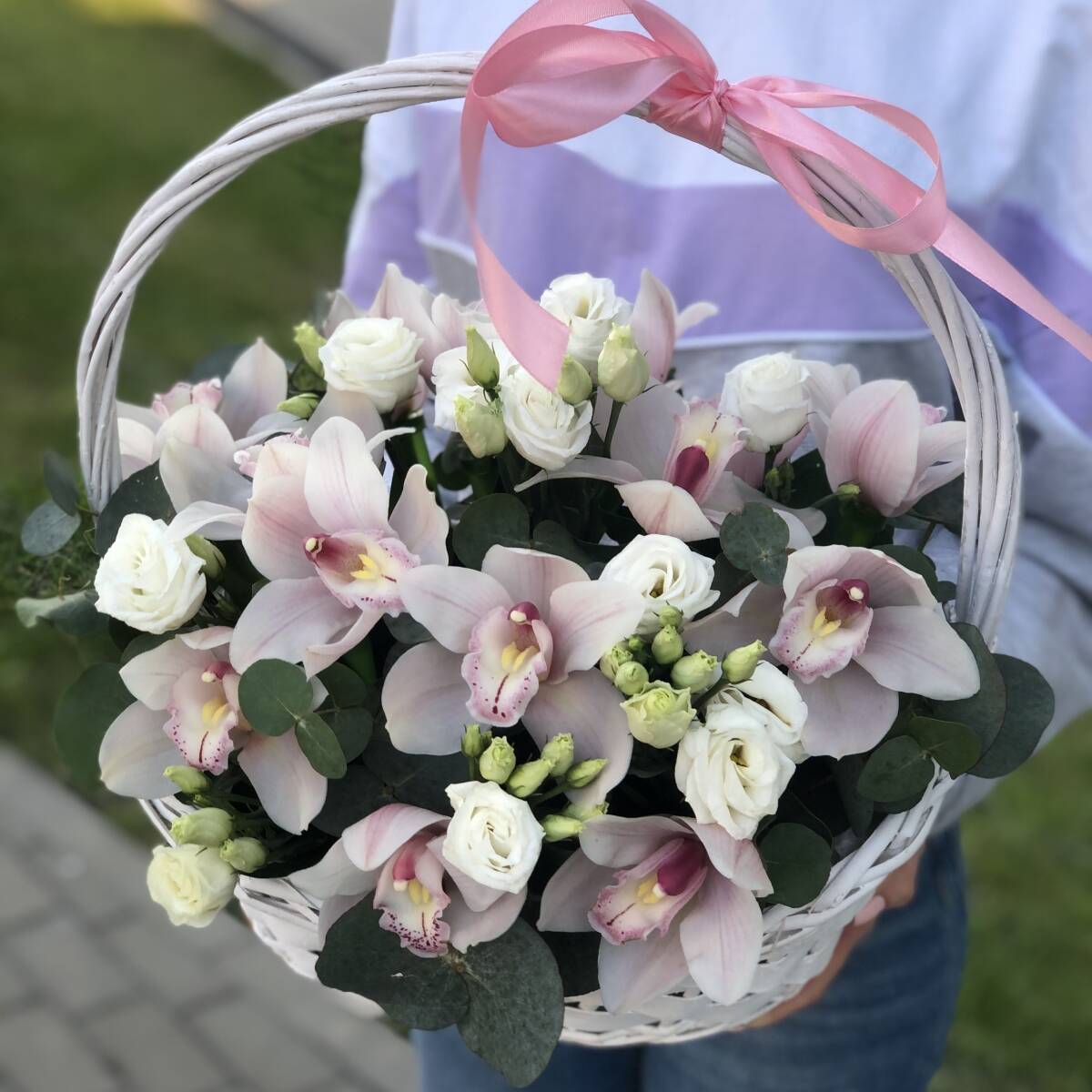 Корзина цветов Волшебная орхидея
