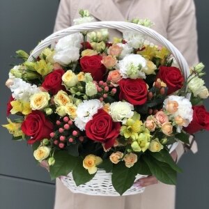 Корзина цветов №12 Макси