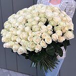 Букет 101 Белая роза