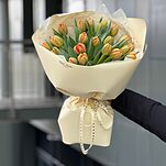 Букет Оранж из пионовидных тюльпанов 25 шт