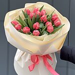 Букет Сладкий из 15 тюльпанов сорта колумбус