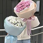 Букет Ромашка из 5 веток хризантемы