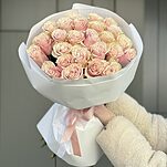 Букет Выражение любви из 25 розовых роз