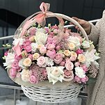 Корзина цветов Бесконечная любовь