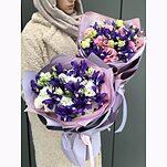 Букет Римские каникулы из эустомы и ирисов