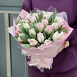 Букет Фокстрот из 25 пионовидных тюльпанов