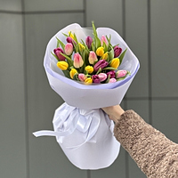 Букет Карандаши из 25 тюльпанов микс