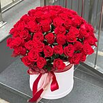 Коробка Фридом из красных роз