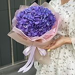 Букет Микки из фиолетовой гортензии