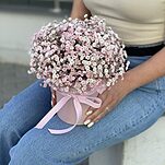 Коробочка Роше из нежно розовой гипсофилы