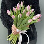 Букет из 15 розовых тюльпанов