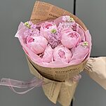 Букет Романтическое письмо Стандарт из пионов и маттиолы