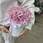 Коробка Энна из 5 веток розовых хризантем