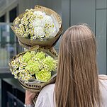 Букет Лимонад из диантуса и танацетума