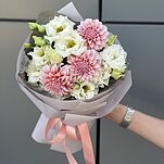 Букет Авиньон 1 из георгин и эустомы