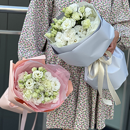 Букет Алиса из 5 веток кружевной белой эустомы