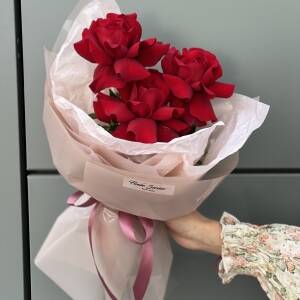 Букет Красный бархат из 3 красных роз