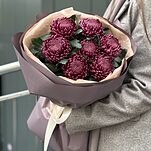Букет Кураж из 7 хризантем сорта бигуди