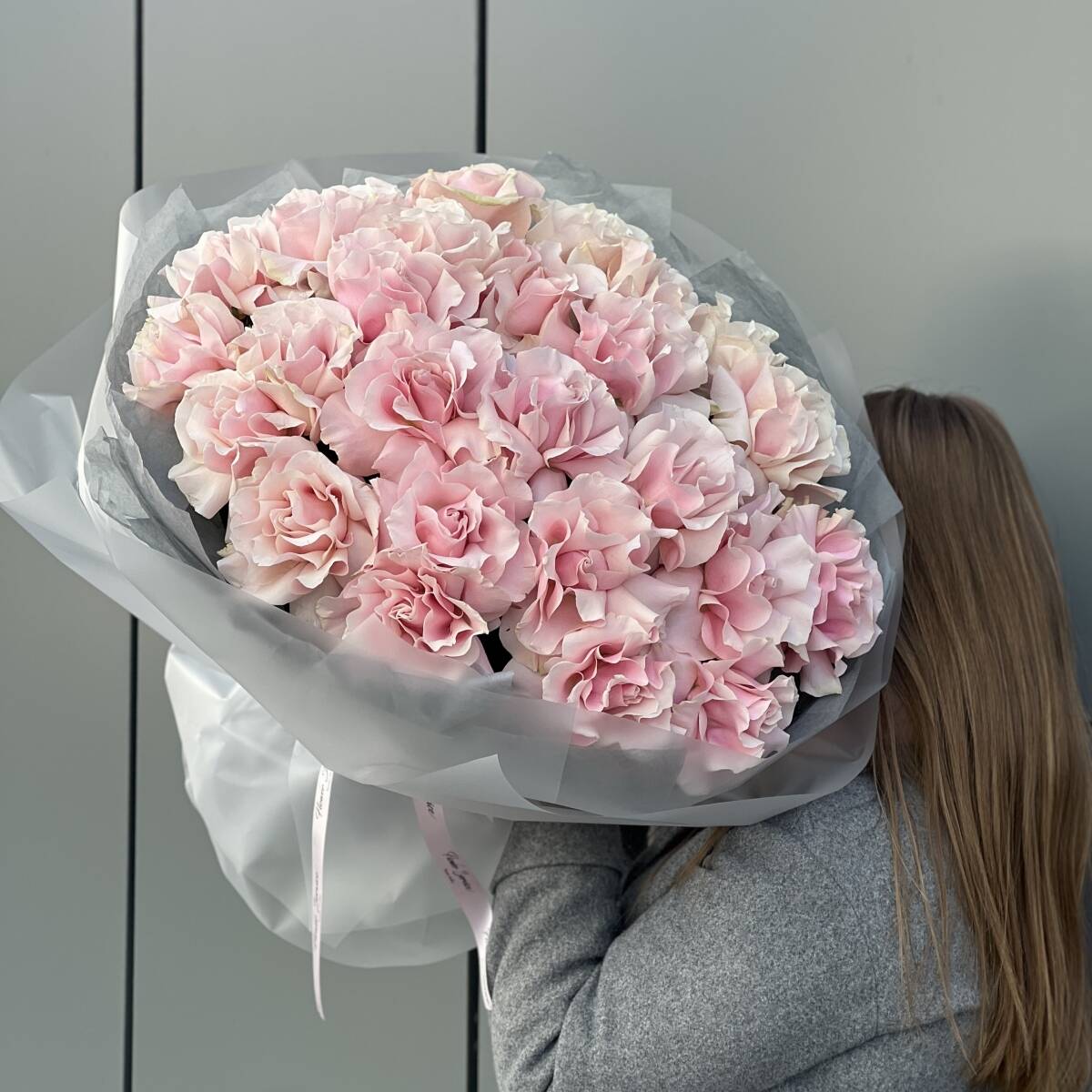 Букет Розовый бархат из 25 розовых роз
