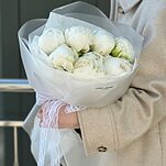 Букет Ванильный пломбир из 7 пионов