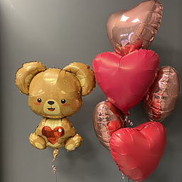 Сет Шаров N 21 Сердца и мишка