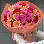 Букет Королева Сердца из 31 герберы и зелени