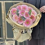 Букет Позитив из 11 гербер и эвкалипта