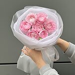 Букет Формула Любви из 7 розовых ранункулюсов