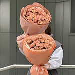 Букет Карамель из 5 веток хризантем Гранд Салмон