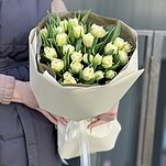 Букет Солнечные блики из 25 пионовидных тюльпанов