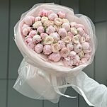 Букет Только Ты из пионов и кустовой розы нинке