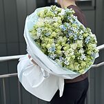 Букет Мелодия Ветра L из эустомы и оксипеталума
