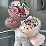 Букет Цветочная Феерия из герберы, альстромерии, хризантемы, эустомы и кустовой розы