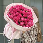 Букет Жизель из 15 веток кустовой розы