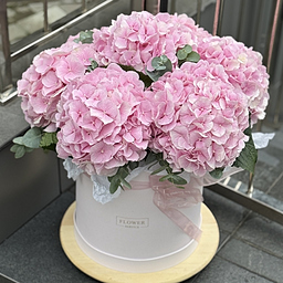 Коробка Эльза макси из гортензий и эвкалипта