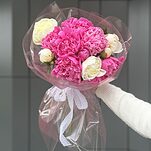 Букет Подарок для тебя 3 из фермерских пионов