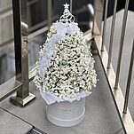 Ель Новогодняя из гипсофилы с декором