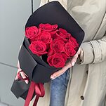 Букет Страстный из 9 красных роз