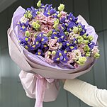 Букет Римские каникулы Макси из эустомы и ирисов