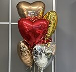 Набор Шаров из 7 сердец микс - День Всех Влюбленных