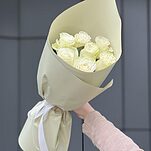 Букет Лайм из 7 белых роз