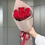 Букет Простая романтика из 5 красных роз