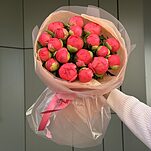 Букет Коралл Шарм из 19 пионов
