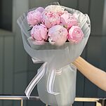 Букет Лиора из 7 розовых пионов