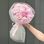 Букет Розовое лето из 9 пионов