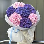 Букет Лавандовый рассвет из 7 гортензий