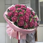 Букет Кураж из 25 хризантем сорта бигуди